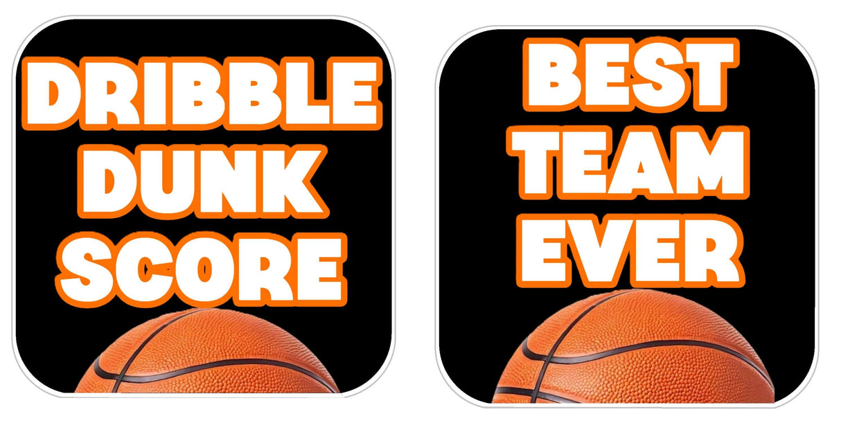 Basketball Prop Set for Photo Booths and Sports Themed Parties Premium Party Props Kit featuring fun phrases.