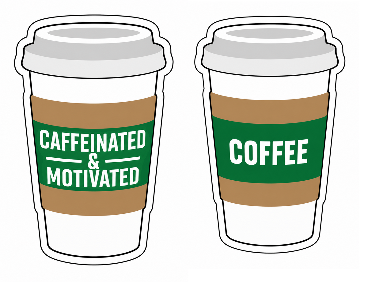 Coffee Cup PVC Photo Booth Prop 12 Inch Double Sided