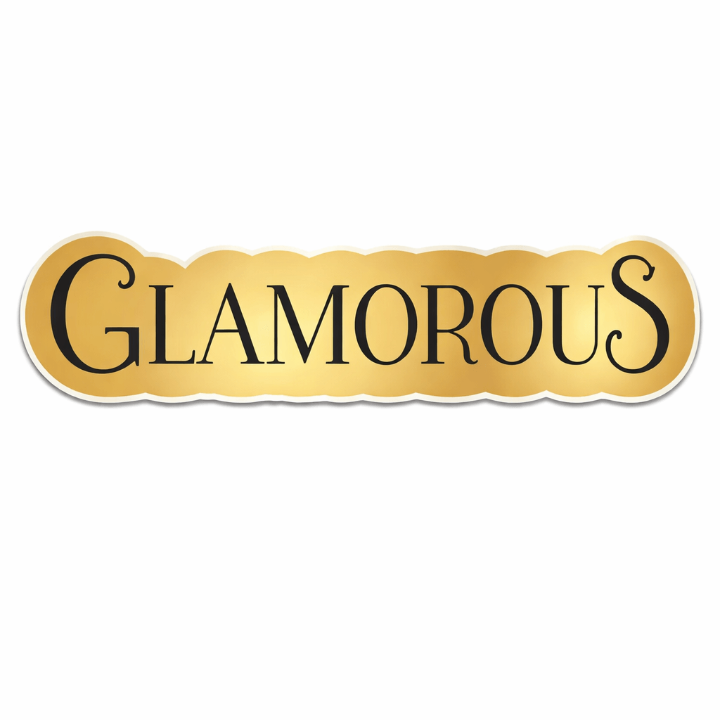 Stylish sign reading 'Glamorous' in elegant font, representing the Glamorous Individual Prop.