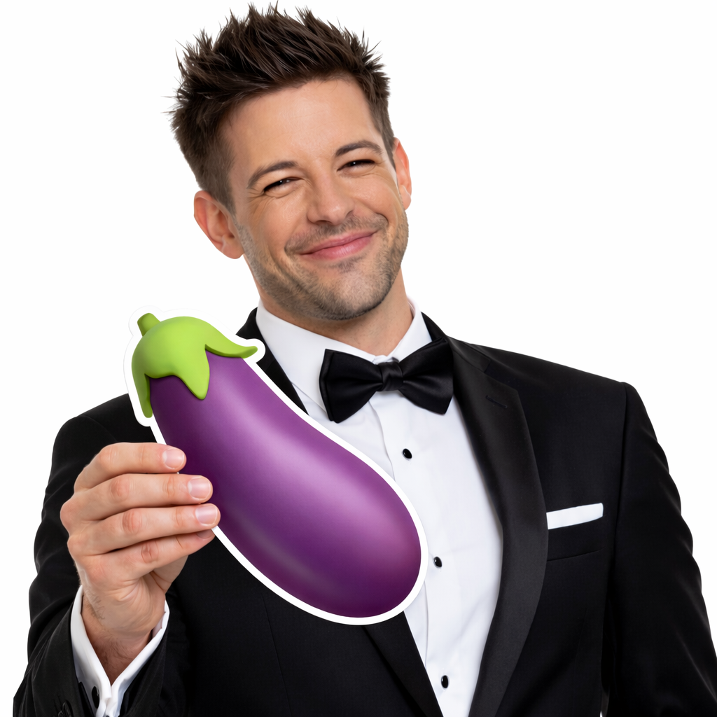 Big Eggplant 15 Inch PVC Photo Booth Prop for Parties and Events Giant Funny Photo Accessory