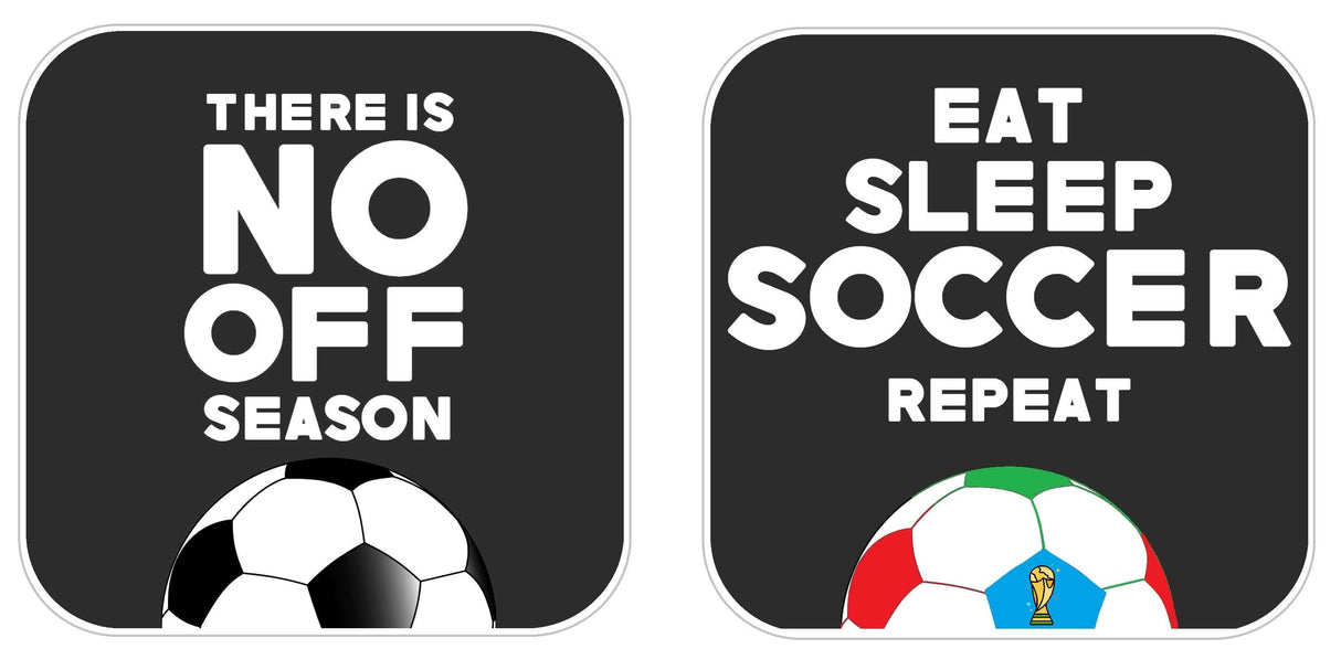 Soccer Prop Set for Parties and Photo Booths Includes Three PVC Props Each 10 Inch Square featuring fun soccer sayings.