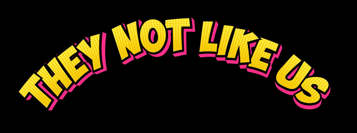 Colorful 'They Not Like Us' Folding Fan for Photo Booth Party, perfect for adding fun to events.