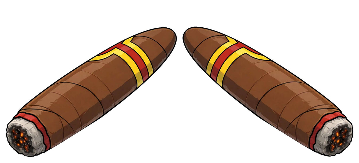 Cigar (Double sided) Individual Prop - oversized 16" long and 6mm thick with anti-glare quality