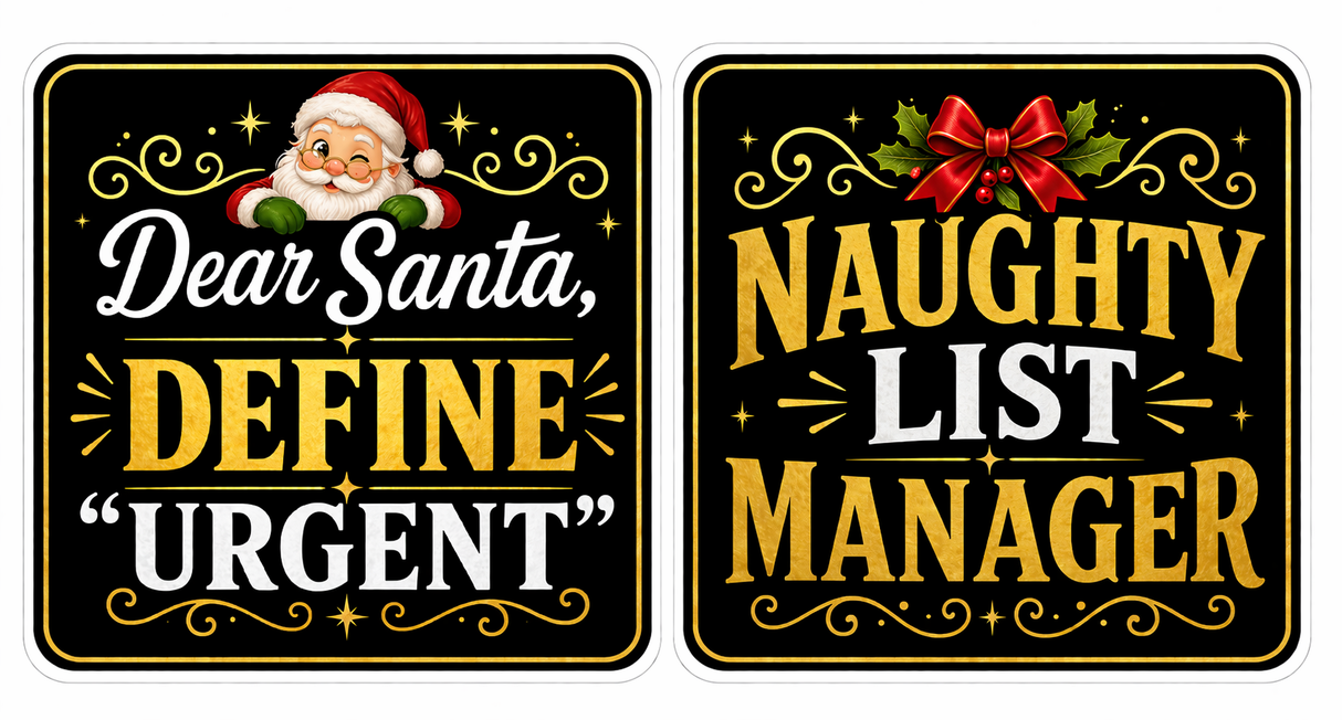 Christmas Corporate - Photo Booth Sign Props . Set of5 - Double Sided