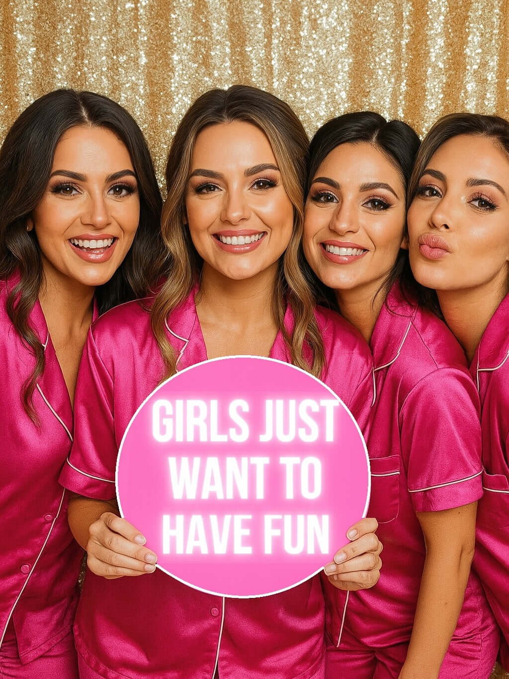 Girls' NIght Neon Party - Photo Booth Props for Girl Parties - BIG 5-Piece Collection