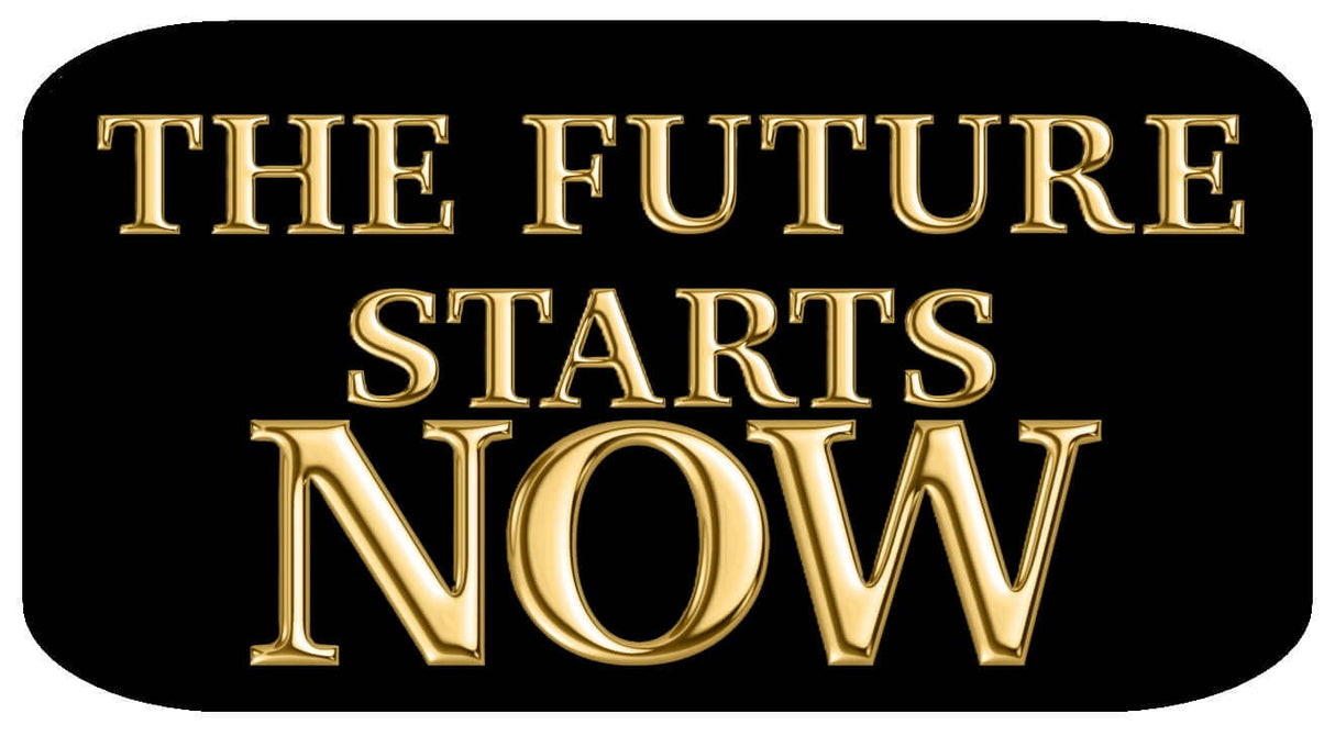 Grand Opening Oversized Five Piece Decor Kit For Launch Celebration And Photo Backdrop - Future starts now sign.