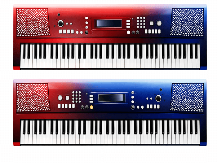 NEW Bigger Musical Instruments- Band collection oversized keyboard set with colorful design.