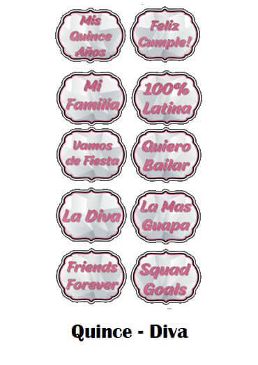 Sweet 15 Quinceanera Photo Props 10x8.5 Inch Large Party Decor For Celebrations And Memories