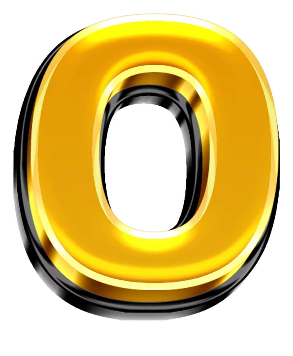 Gold Toned Number Set Zero Through Nine Big Numerals For Birthdays Weddings Graduations And Party Photos