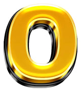 Gold Toned Number Set Zero Through Nine Big Numerals For Birthdays Weddings Graduations And Party Photos