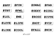 Hashtag Complete 10 Piece Signs Collection for Parties and Events Includes 20 Unique Hashtags to Boost Social Sharing.