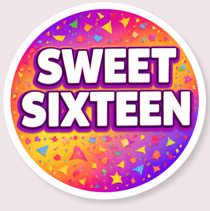 Sweet Sixteen New Collection Photo Booth Props Set 10 Inch Tall For Party Decor And Fun Moments