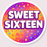 Sweet Sixteen New Collection Photo Booth Props Set 10 Inch Tall For Party Decor And Fun Moments