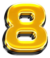Gold Number 8 Prop for Photography and Events Large Digit Backdrop Decor for Birthdays and Milestones