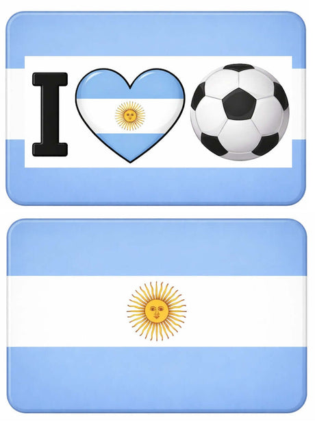 Argentina Soccer Double Sided Display Sign 10x7 Inches For World Cup Fans And Home Or Office Viewing