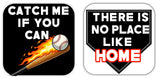Baseball Prop Set Three 10 Inch Square Props For Parties Photo Booths And Event Decor featuring two playful designs.