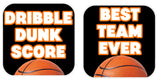 Basketball Prop Set for Photo Booths and Sports Themed Parties Premium Party Props Kit featuring fun phrases.