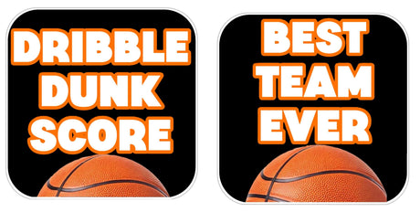 Basketball Prop Set for Photo Booths and Sports Themed Parties Premium Party Props Kit featuring fun phrases.