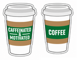 Coffee Cup PVC Photo Booth Prop 12 Inch Double Sided