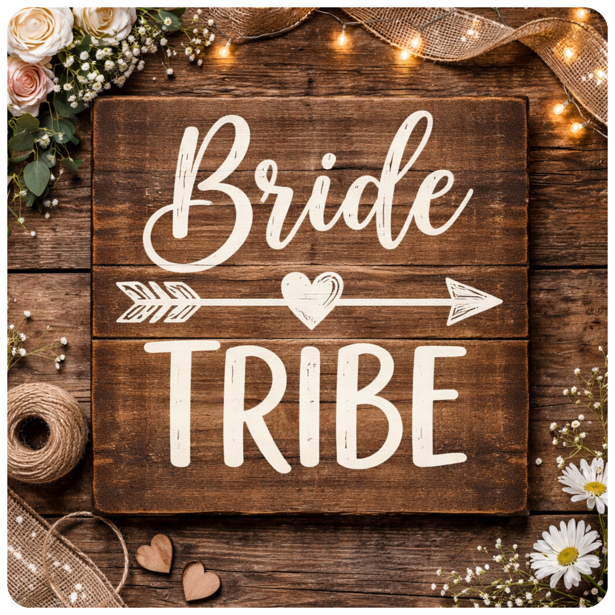 Country Wedding Photo Booth Prop Set With 5 Rustic Props And 10 Interchangeable Images