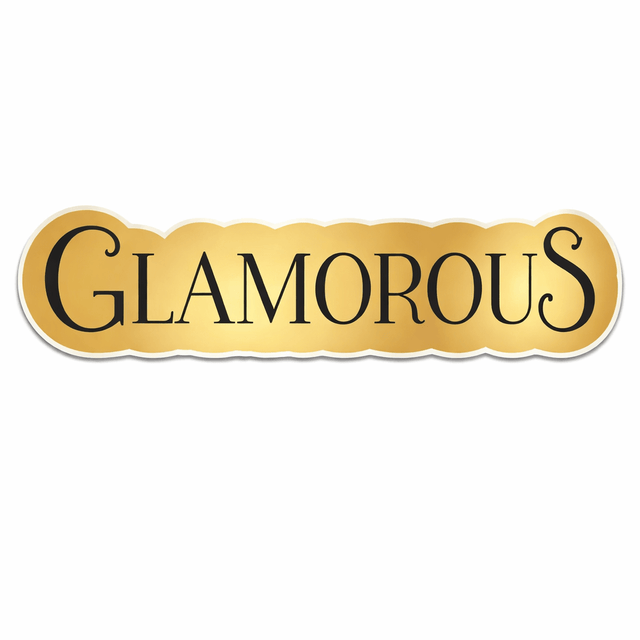 Stylish sign reading 'Glamorous' in elegant font, representing the Glamorous Individual Prop.