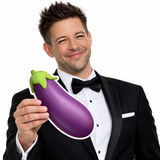Big Eggplant 15 Inch PVC Photo Booth Prop for Parties and Events Giant Funny Photo Accessory