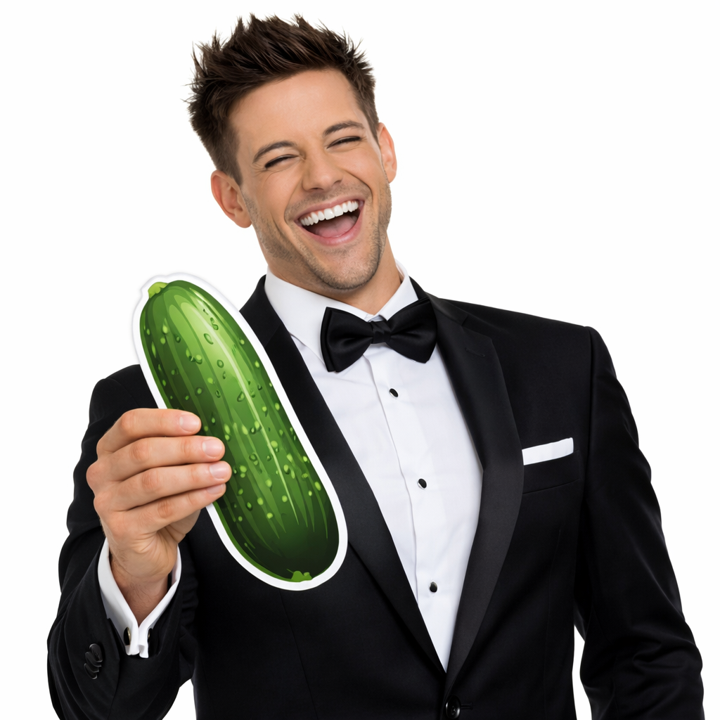 Oversized Fifteen Inch Big Pickle PVC Photo Booth Prop For Parties And Weddings Reusable Colorful
