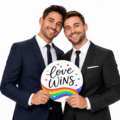 Colorful Pride Themed Photo Props Set 5 Pieces Each 10 Inches Durable 6mm PVC For Festive Celebrations