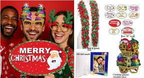 CHRISTMAS Photo Booth Prop set and more! featuring fun props, glasses, and festive accessories for holiday celebrations.