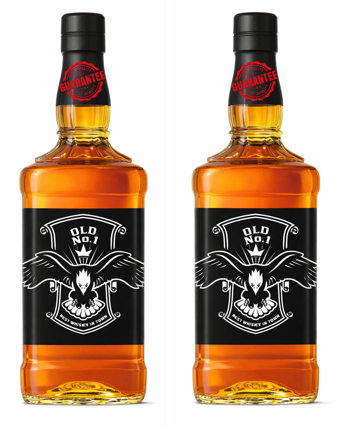 Good Old Whiskey Big Bottle Photo Booth Prop Double Sided PVC For Parties Weddings And Events