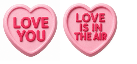 Ultimate hearts Wedding  Set Photo Booth Props with heart shaped sayings "Love You" and "Love is in the Air".
