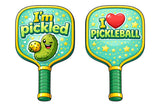 Pickleball Time Oversized Double Sided Hand Shaped Photo Booth Prop For Events And Photographers