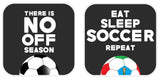Soccer Prop Set for Parties and Photo Booths Includes Three PVC Props Each 10 Inch Square featuring fun soccer sayings.