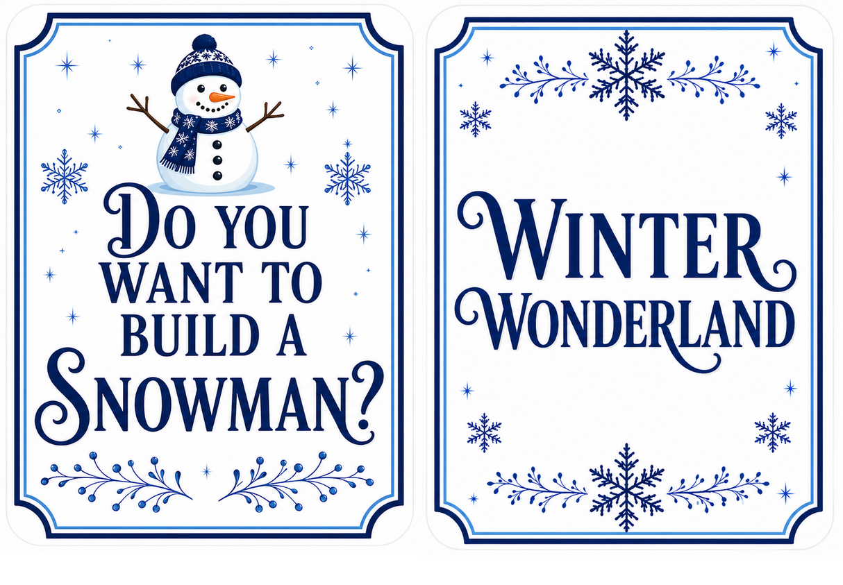 Holiday Corporate - Photo Booth Sign Props . Set of5  - Double Sided