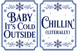 Holiday Corporate - Photo Booth Sign Props . Set of5  - Double Sided