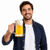 Beer Mug PVC Photo Booth Prop 10 Inch Double Sided For Parties