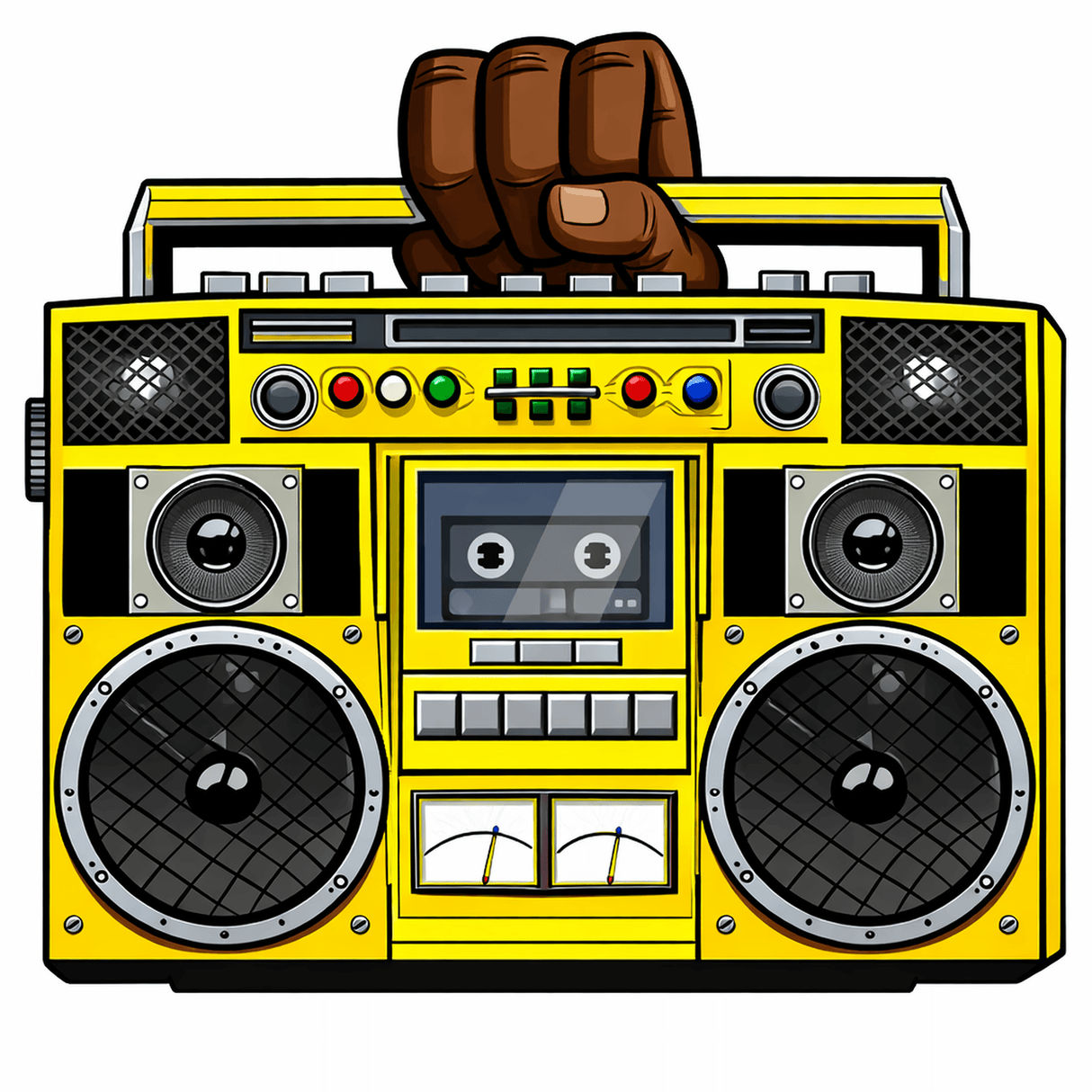 Big And Oversized Hand Holding Boom Box Photo Booth Prop With Pop Socket For Events