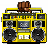 Big And Oversized Hand Holding Boom Box Photo Booth Prop With Pop Socket For Events