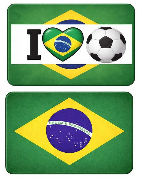 Brazil Soccer Prop 10x7 Inches Double Sided 6mm Thick World Cup Themed Decor For Game Day