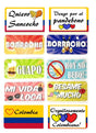 Colombia photo booth sign props set of 5 double-sided PVC in Spanish, featuring fun phrases and vibrant designs.