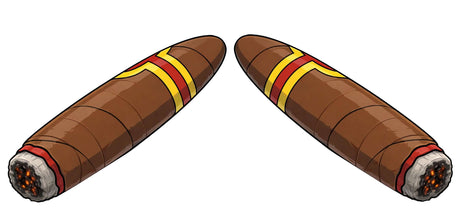 Cigar (Double sided)  Individual Prop - oversized 16" long and 6mm thick with anti-glare quality