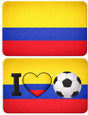 Colombia Soccer Double Sided Cheering Prop For World Cup Games Viewing Parties And Fan Zones featuring flags and love for soccer.