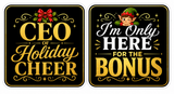 Christmas Corporate - Photo Booth Sign Props . Set of5  - Double Sided