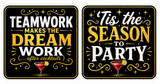 Christmas Corporate - Photo Booth Sign Props . Set of5  - Double Sided