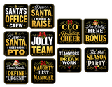 Christmas Corporate - Photo Booth Sign Props . Set of5  - Double Sided