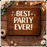 Country Wedding Photo Booth Prop Set With 5 Rustic Props And 10 Interchangeable Images