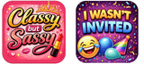 Ultimate Party Set Of PVC Photo Props For Photo Booths Vibrant 10 Inch Square Props For Events