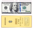 24" Dollar and Gold Bar prop, colorful and fun, perfect for displays, 6mm thick, anti-glare amazing quality, part of new collection.