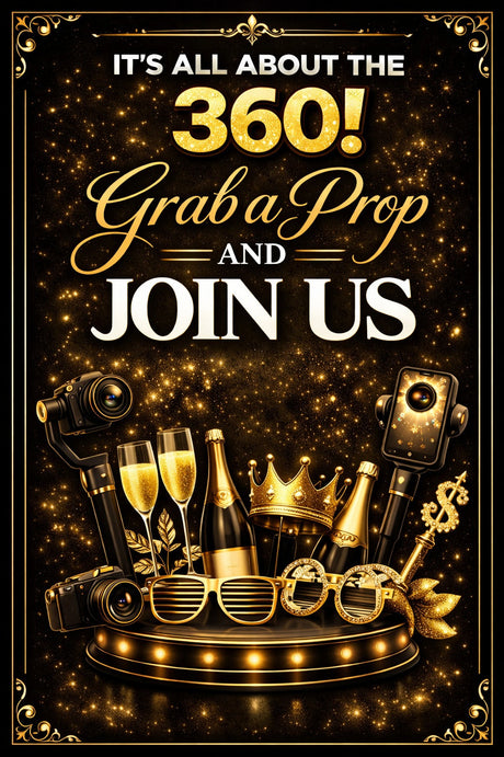 360 Easel Sign for Events Premium PVC Photo Booth Prop Easel for Weddings and Corporate Events and Celebrations