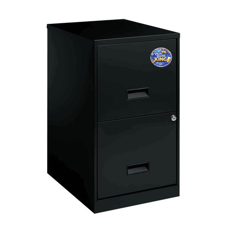 Photo Booth King Round PVC Magnet 0.025 Inch Thick For Metal Surfaces Ideal Gift And Home Decor on filing cabinet